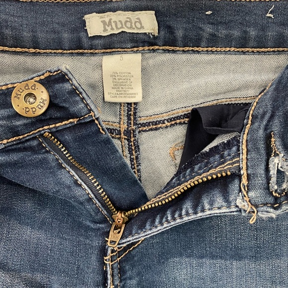 Mudd • Skinny Distressed Dark Blue Stretch Jeans - Picture 6 of 13